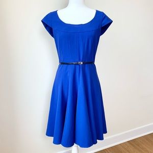 Calvin Klein fit and flare royal blue dress